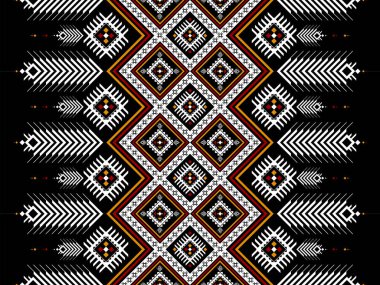 Aztek etnik model sanatı. Kabilesel olarak geometrik, pürüzsüz desen. Arkaplan, duvar kağıdı, vektör illüstrasyonu, kumaş, giysi, halı, tekstil, batik, nakış için tasarım.