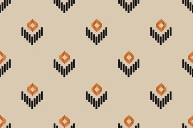 Geleneksel geometrik etnik doğulu kusursuz desen. Kumaş Hint tarzı. Arkaplan, duvar kağıdı, vektör illüstrasyonu, kumaş, giysi, halı, tekstil, batik, nakış için tasarım.
