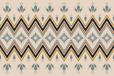 Soyut etnik çiçek geçmişi. Geometrik etnik kalıplar geleneksel. Duvar kağıdı, vektör illüstrasyonu, kumaş, giysi, halı, tekstil, batik, nakış için tasarım.