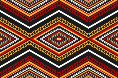 Geleneksel geometrik etnik doğulu kusursuz desen. Arkaplan, duvar kağıdı, illüstrasyon, kumaş, giysi, halı, tekstil, batik, nakış için tasarım.