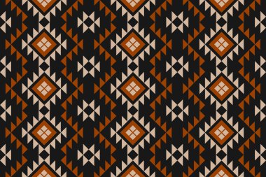 Kumaş kabile desenli sanat. Geometrik etnik kalıplar geleneksel. Amerikan, Meksika tarzı. Arkaplan, duvar kağıdı, illüstrasyon, kumaş, giysi, halı, tekstil, batik, nakış için tasarım.