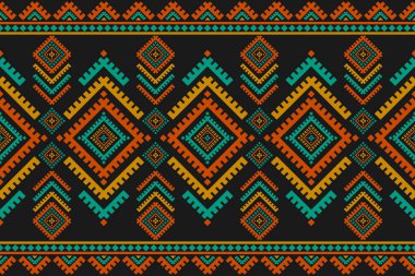 Halı kabile desenli sanat. Geometrik etnik kalıplar geleneksel. Amerikan, Meksika tarzı. Arkaplan, duvar kağıdı, illüstrasyon, kumaş, giysi, halı, tekstil, batik, nakış için tasarım.