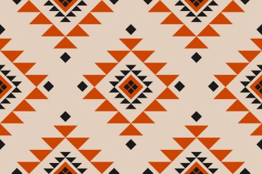 Kumaş kabile desenli sanat. Geometrik etnik kalıplar geleneksel. Amerikan, Meksika tarzı. Arkaplan, duvar kağıdı, illüstrasyon, kumaş, giysi, halı, tekstil, batik, nakış için tasarım.