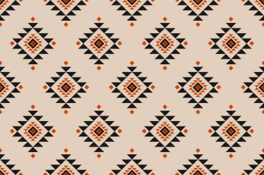 Geometrik etnik kalıplar geleneksel. Aztek kabile süsü izi. Arkaplan, duvar kağıdı, illüstrasyon, kumaş, giysi, halı, tekstil, batik, nakış için tasarım.