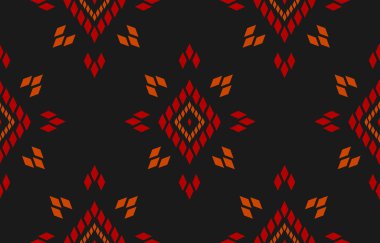 Kumaş Aztek desenli arka plan. Geleneksel geometrik etnik doğulu kusursuz desen. Meksika usulü. Duvar kağıdı, illüstrasyon, kumaş, giysi, halı, tekstil, batik, nakış için tasarım.