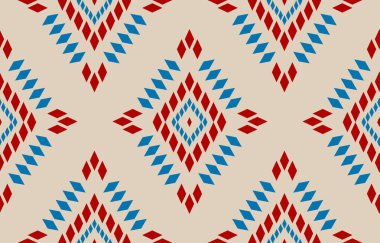 Geleneksel geometrik etnik doğulu kusursuz desen. Kumaş Aztek desenli arka plan. Hint tarzı. Duvar kağıdı, illüstrasyon, kumaş, giysi, halı, tekstil, batik, nakış için tasarım.