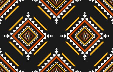 Geleneksel geometrik etnik doğulu kusursuz desen. Duvar kağıdı, illüstrasyon, kumaş, giysi, halı, tekstil, batik, nakış için tasarım.