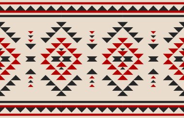 Geometrik etnik düzen kabilesel olarak kusursuz. Güzel halı etnik sanat. Amerikan, Meksika tarzı. Arkaplan, duvar kağıdı, illüstrasyon, kumaş, giysi, halı, tekstil, batik, nakış için tasarım.