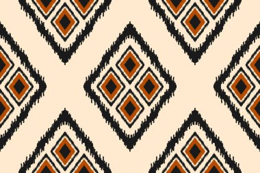 Kumaş etnik Aztek tarzı. Kabilede etnik faks kusursuzdur. Arkaplan, duvar kağıdı, illüstrasyon, kumaş, giysi, halı, tekstil, batik, nakış için tasarım.