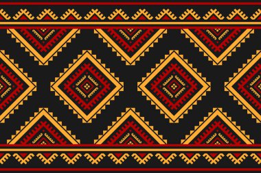 Halı kabile desenli sanat. Geometrik etnik kalıplar geleneksel. Aztek etnik süs baskısı. Meksika usulü. Arkaplan, kumaş, giysi, halı, tekstil, batik, nakış için tasarım.