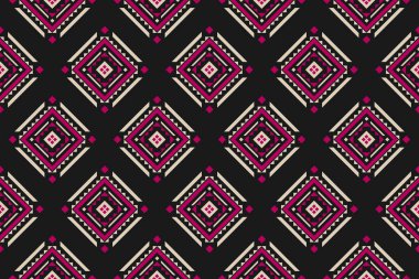 Geometrik etnik kalıplar geleneksel. Aztek etnik süs baskısı. Kabile şablonu. Arkaplan, kumaş, giysi, halı, tekstil, batik, nakış için tasarım.