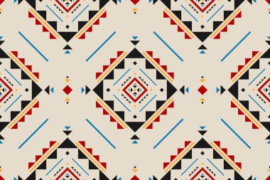 Geometrik etnik kalıplar geleneksel. Aztek etnik süs baskısı. Kabile şablonu. Arkaplan, kumaş, giysi, halı, tekstil, batik, nakış için tasarım.