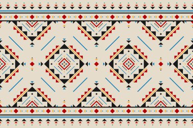 Halı kabilesi tarzı. Geometrik etnik kalıplar geleneksel. Aztek etnik süs baskısı. Arkaplan, kumaş, giysi, halı, tekstil, batik, nakış için tasarım.