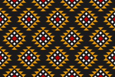 Geometrik etnik örgü, kabilesel düzende kusursuz desen. Kumaş etnik örgü desenli sanat. Meksika usulü. Arkaplan, duvar kağıdı, illüstrasyon, kumaş, giysi, halı, tekstil, batik, nakış için tasarım.