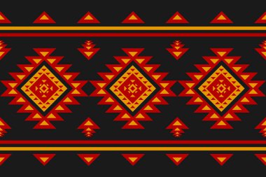 Halı kabile desenli sanat. Geometrik etnik kalıplar geleneksel. Amerikan, Meksika tarzı. Arkaplan, duvar kağıdı, illüstrasyon, kumaş, giysi, halı, tekstil, batik, nakış için tasarım.