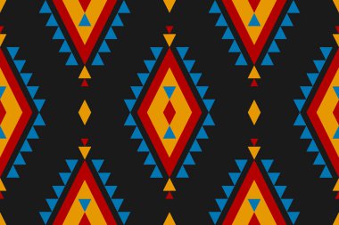 Kumaş Aztek desenli arka plan. Geleneksel geometrik etnik doğulu kusursuz desen. Meksika usulü. Duvar kağıdı, illüstrasyon, kumaş, giysi, halı, tekstil, batik, nakış için tasarım.