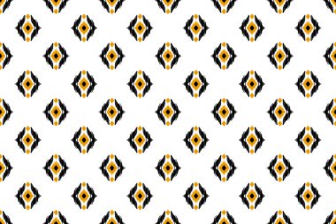 Kumaş desenli sanat. Geometrik etnik kalıplar geleneksel. Amerikan, Meksika tarzı. Arkaplan, duvar kağıdı, illüstrasyon, kumaş, giysi, halı, tekstil, batik, nakış için tasarım.