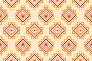 Geleneksel geometrik etnik doğulu kusursuz desen. Kumaş Aztek desenli arka plan. Hint tarzı. Duvar kağıdı, illüstrasyon, kumaş, giysi, halı, tekstil, batik, nakış için tasarım.