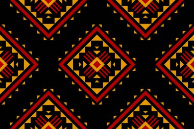 Kumaş Aztek desenli arka plan. Geleneksel geometrik etnik doğulu kusursuz desen. Meksika usulü. Duvar kağıdı, illüstrasyon, kumaş, giysi, halı, tekstil, batik, nakış için tasarım.