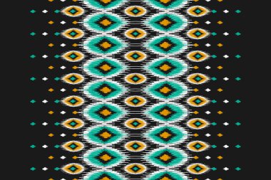 Kabilede etnik faks kusursuzdur. Aztek geometrik etnik süs baskısı. Ikat şablonu. Arkaplan, duvar kağıdı, illüstrasyon, kumaş, giysi, halı, tekstil, batik, nakış için tasarım.