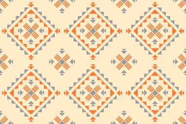 Soyut etnik yerel sanat. Geometrik etnik düzen kabilesel olarak kusursuz. Kumaş Hint tarzı. Arkaplan, duvar kağıdı, illüstrasyon, kumaş, giysi, halı, tekstil, batik, nakış için tasarım.