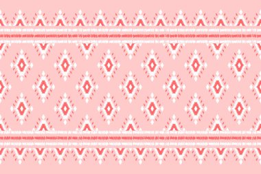 Etnik halı modeli kırmızı. Geometrik etnik örgü, kabilesel düzende kusursuz desen. Meksika usulü. Arkaplan, illüstrasyon, halı, kumaş, giysi, halı, tekstil, batik, nakış için tasarım.