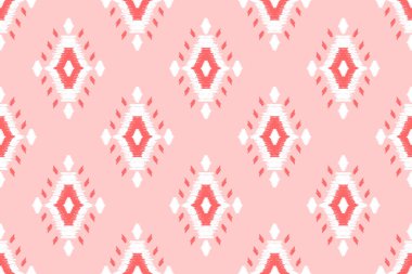 Kumaş etnik hamam deseni kırmızı. Geometrik etnik örgü, kabilesel düzende kusursuz desen. Meksika usulü. Arkaplan, illüstrasyon, halı, kumaş, giysi, halı, tekstil, batik, nakış için tasarım.