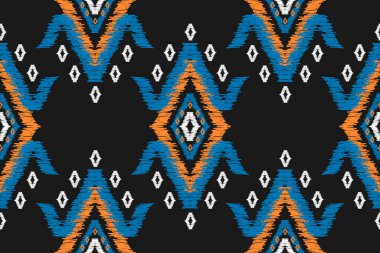 Kabilede etnik faks kusursuzdur. Aztek geometrik etnik süs baskısı. Ikat şablonu. Arkaplan, duvar kağıdı, illüstrasyon, kumaş, giysi, halı, tekstil, batik, nakış için tasarım.