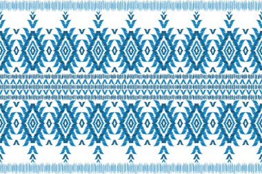 Halı Etnik Şablon Sanatı. Geometrik etnik örgü, kabilesel düzende kusursuz desen. Meksika usulü. Arkaplan, duvar kağıdı, illüstrasyon, kumaş, giysi, halı, tekstil, batik, nakış için tasarım.