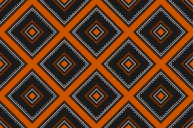 Etnik Aztek desenli sanat. Geometrik kusursuz desen kabile, halk nakışı ve Meksika tarzı. Arkaplan, duvar kağıdı, vektör illüstrasyonu, tekstil, kumaş, giysi, halı için tasarım.