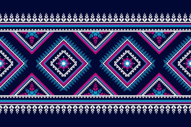 Soyut etnik çiçek sanatı. Geleneksel geometrik oryantal kusursuz desen. Kabile tarzı çizgili. Arkaplan, duvar kağıdı, vektör illüstrasyonu, kumaş, giysi, batik, halı, nakış için tasarım.