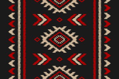 Güzel bir halı sanatı. Geometrik etnik düzen kabilesel olarak kusursuz. Amerikan, Meksika tarzı. Arkaplan, duvar kağıdı, illüstrasyon, kumaş, giysi, halı, tekstil, batik, nakış için tasarım.