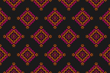 Geometrik etnik kalıplar geleneksel. Aztek etnik süs baskısı. Kabile şablonu. Arkaplan, kumaş, giysi, halı, tekstil, batik, nakış için tasarım.