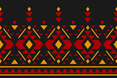 Sınır etnik model sanatı. Kumaş Amerikan, Meksika tarzı. Geometrik çizgili yerli. Arkaplan, illüstrasyon, kumaş, giysi, tekstil, baskı, batik, nakış için tasarım.