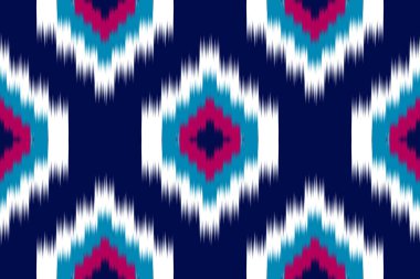 Kumaş desenli sanat. Geometrik etnik kalıplar geleneksel. Amerikan, Meksika tarzı. Arkaplan, duvar kağıdı, illüstrasyon, kumaş, giysi, halı, tekstil, batik, nakış için tasarım.