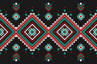 Halı kabile desenli sanat. Geometrik etnik kalıplar geleneksel. Amerikan, Meksika tarzı. Arkaplan, duvar kağıdı, illüstrasyon, kumaş, giysi, halı, tekstil, batik, nakış için tasarım.