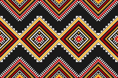 Geometrik etnik kalıplar geleneksel. Aztek etnik süs baskısı. Kabile şablonu. Arkaplan, kumaş, giysi, halı, tekstil, batik, nakış için tasarım.