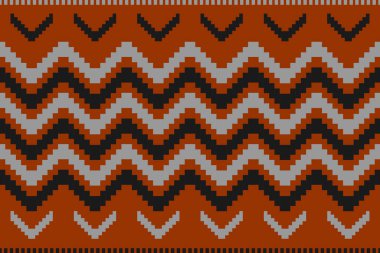 Geometrik etnik kalıplar geleneksel. Amerikan, Meksika tarzı. Turuncu kumaş etnik model sanat. Arkaplan, duvar kağıdı, illüstrasyon, kumaş, giysi, halı, batik, nakış için tasarım.