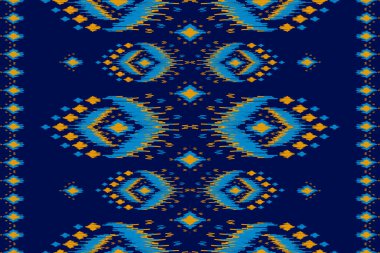 Güzel etnik kabile sanatı. Etnik faks kusursuz desen. Amerikan ve Meksika tarzı. Arkaplan, duvar kağıdı, illüstrasyon, kumaş, giysi, halı, tekstil, batik, nakış için tasarım.