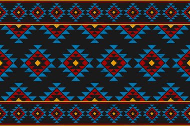 Halı kabile desenli sanat. Geometrik etnik kalıplar geleneksel. Amerikan, Meksika tarzı. Arkaplan, duvar kağıdı, illüstrasyon, kumaş, giysi, halı, tekstil, batik, nakış için tasarım.