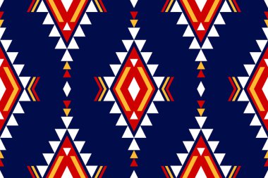 Geometrik etnik kalıplar geleneksel. Aztek etnik süs baskısı. Kabile şablonu. Arkaplan, kumaş, giysi, halı, tekstil, batik, nakış için tasarım.