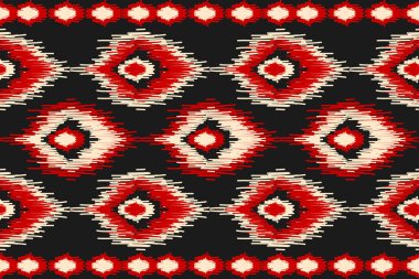 Halı etnik kabile sanatı. Etnik faks kusursuz desen. Amerikan, Meksika tarzı. Arkaplan, duvar kağıdı, illüstrasyon, kumaş, giysi, halı, tekstil, batik, nakış için tasarım.