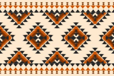 Halı etnik kabile sanatı. Etnik faks kusursuz desen. Amerikan, Meksika tarzı. Arkaplan, duvar kağıdı, illüstrasyon, kumaş, giysi, halı, tekstil, batik, nakış için tasarım.