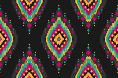 Kabilede etnik faks kusursuzdur. Aztek geometrik etnik süs baskısı. Ikat şablonu. Arkaplan, duvar kağıdı, illüstrasyon, kumaş, giysi, halı, tekstil, batik, nakış için tasarım.