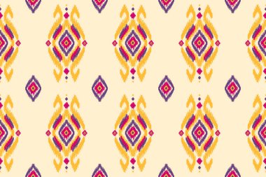 Soyut etnik köken geçmişi. Kabilesel olarak geometrik, pürüzsüz desen. Kumaş Hint tarzı. Duvar kağıdı, vektör illüstrasyonu, kumaş, giysi, halı, tekstil, batik, nakış için tasarım.