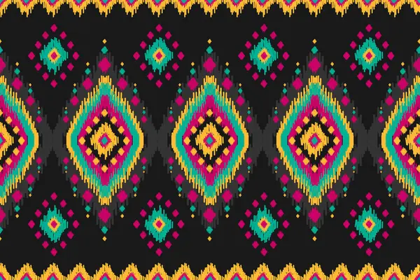 Halı Etnik Şablon Sanatı. Geometrik etnik örgü, kabilesel düzende kusursuz desen. Meksika usulü. Arkaplan, duvar kağıdı, illüstrasyon, kumaş, giysi, halı, tekstil, batik, nakış için tasarım.