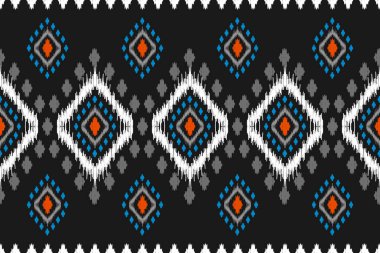 Halı etnik kabile sanatı. Etnik faks kusursuz desen. Amerikan, Meksika tarzı. Arkaplan, duvar kağıdı, illüstrasyon, kumaş, giysi, halı, tekstil, batik, nakış için tasarım.