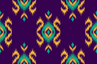 Kabilede etnik faks kusursuzdur. Aztek geometrik etnik süs baskısı. Ikat şablonu. Arkaplan, duvar kağıdı, illüstrasyon, kumaş, giysi, halı, tekstil, batik, nakış için tasarım.