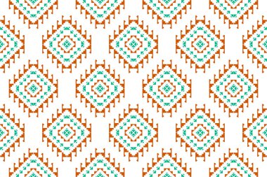 Kumaş Aztek desenli arka plan. Geleneksel geometrik etnik doğulu kusursuz desen. Meksika usulü. Duvar kağıdı, illüstrasyon, kumaş, giysi, halı, tekstil, batik, nakış için tasarım.