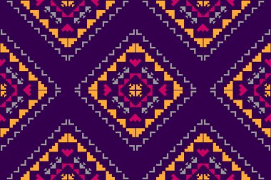 Geometrik etnik kalıplar geleneksel. Aztek etnik süs baskısı. Kabile şablonu. Arkaplan, kumaş, giysi, halı, tekstil, batik, nakış için tasarım.